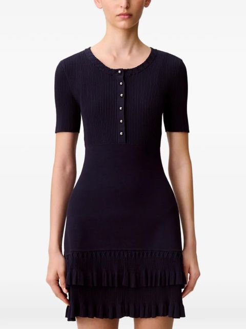 Claudie Pierlot ruffled mini dress - Blue