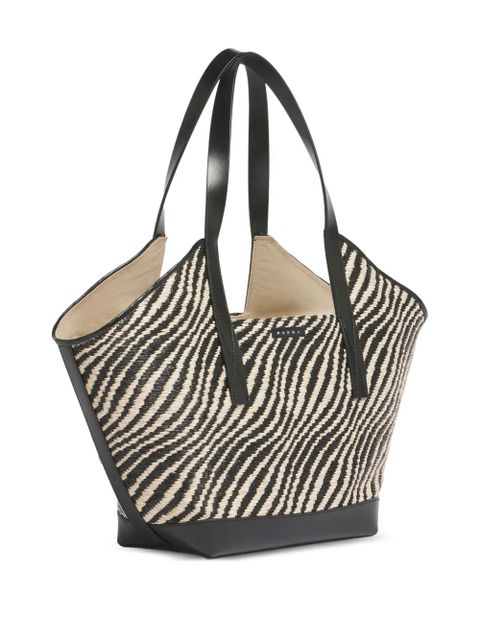 Marni two-tone waves shoulder bag - Black