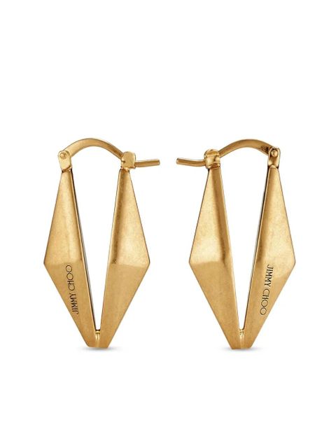 Jimmy Choo engraved-logo earrings - Gold - zdjęcie produktu nr 1