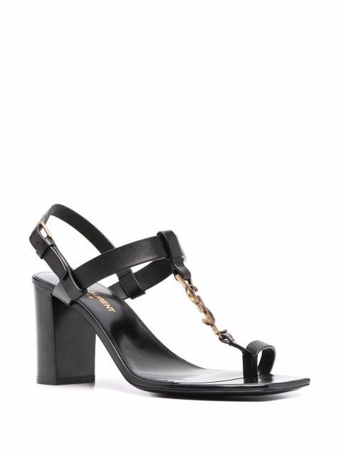 Saint Laurent 75mm Cassandra sandals - Black - zdjęcie produktu nr 2