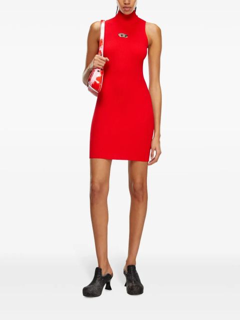 Diesel M-Onervax mock-neck dress - Red