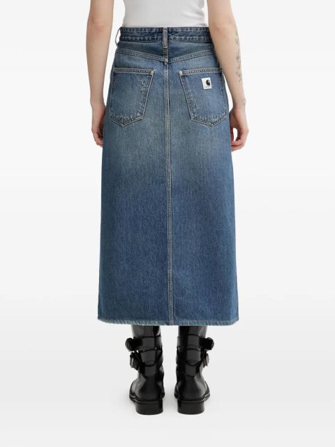 Carhartt WIP Brandon front-split midi skirt - Blue