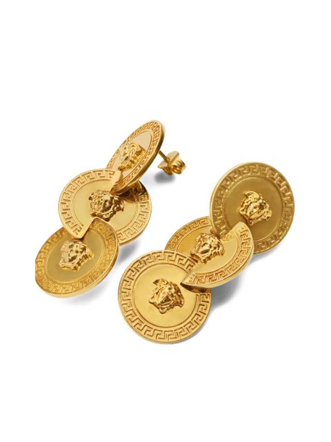 Versace Medusa pendant drop earrings - Gold