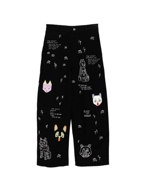 LOEWE x Louis Wain cotton trousers - Black - zdjęcie produktu nr 1