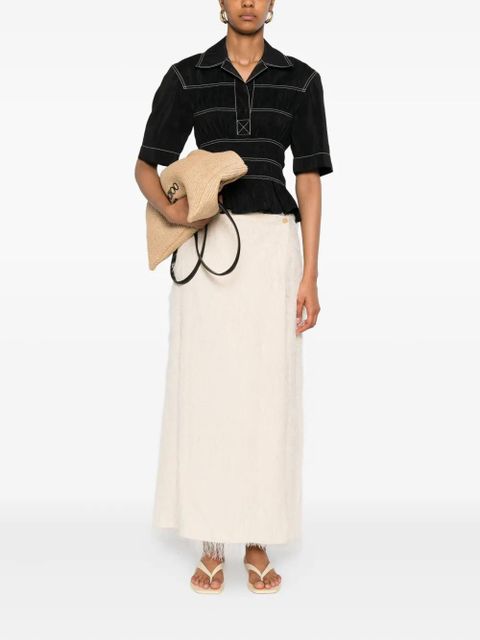 Nanushka smocked-detail shirt - Black - zdjęcie produktu nr 2