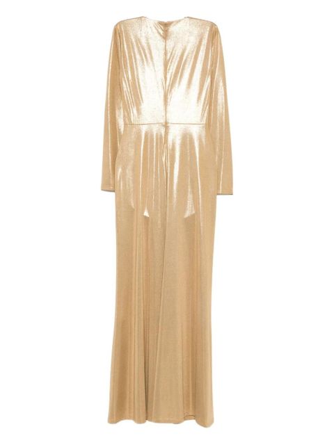 Lauren Ralph Lauren knot-detail long-sleeve dress - Gold - zdjęcie produktu nr 2