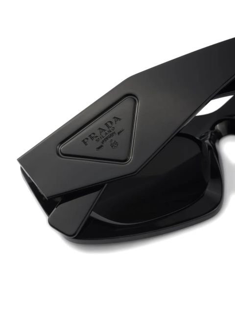 Prada Eyewear Sunglasses with triangle logo - Black