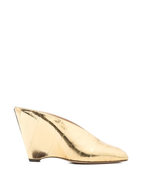 Ferragamo Alicia open-toe mules - Gold - zdjęcie produktu nr 1