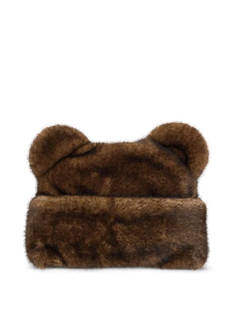 Marc Jacobs bear-ear faux-fur hat - Brown - zdjęcie produktu nr 1