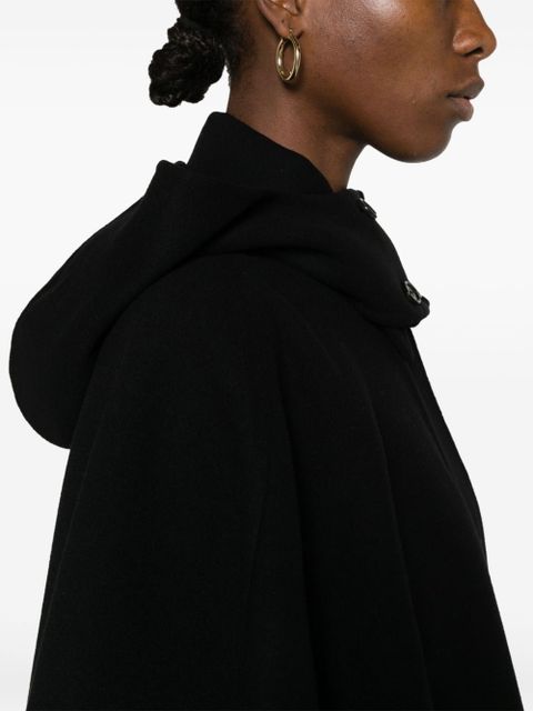 Chloé wool-blend hooded cape - Black