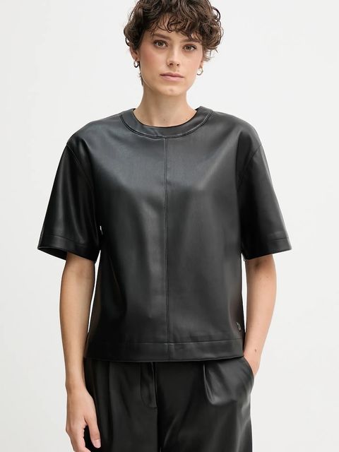 Calvin Klein Jeans bluzka damska kolor czarny gładka LV044D113G