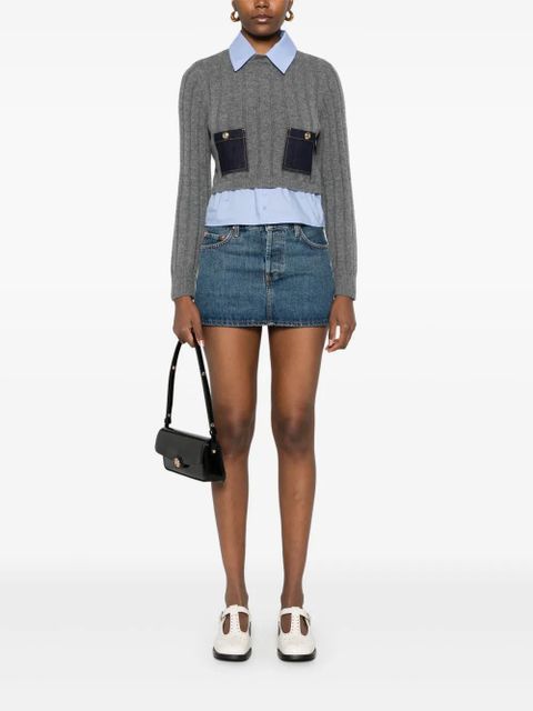 SANDRO layered-effect sweater - Grey