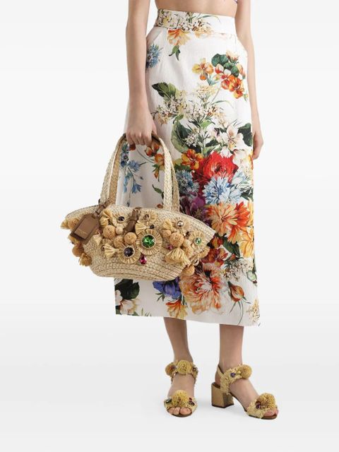 Dolce & Gabbana embellished basket bag - Neutrals