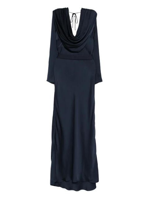 ROTATE BIRGER CHRISTENSEN satin cowl-neck maxi dress - Blue - zdjęcie produktu nr 1