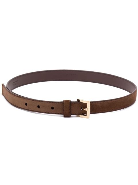 Prada logo-buckle leather belt - Brown - zdjęcie produktu nr 1
