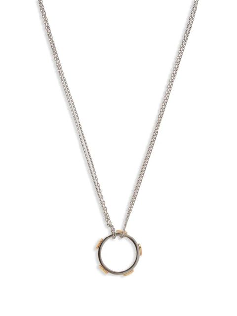 Tory Burch logo charm necklace - Silver