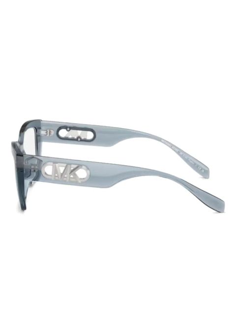 Michael Kors logo geometric-frame glasses - Grey