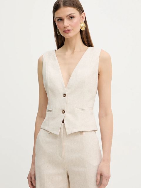 Fracomina kamizelka z dodatkiem lnu - zdjęcie produktu nr 1