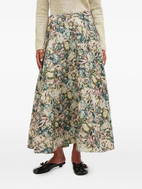 GANNI floral-jacquard maxi skirt - Neutrals - zdjęcie produktu nr 2