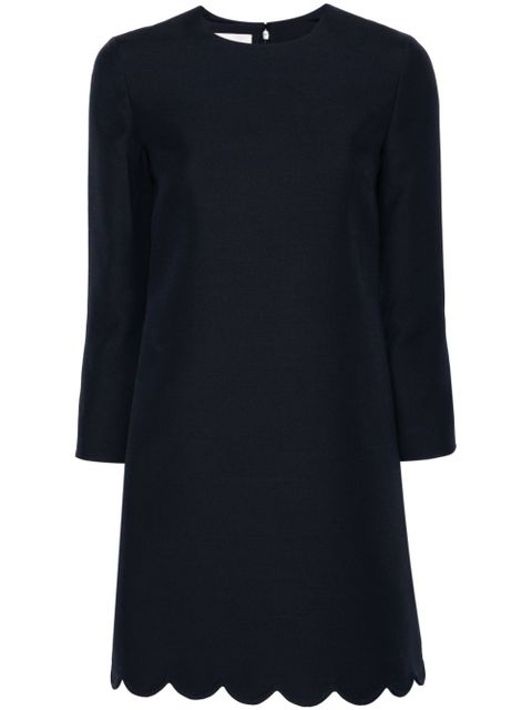 Valentino Garavani virgin wool-blend shift minidress - Blue - zdjęcie produktu nr 1