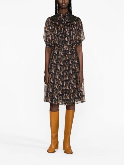 ETRO paisley-print silk minidress - Black - zdjęcie produktu nr 2
