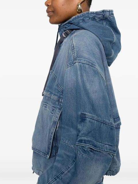 Alexander Wang hooded denim jacket - Blue