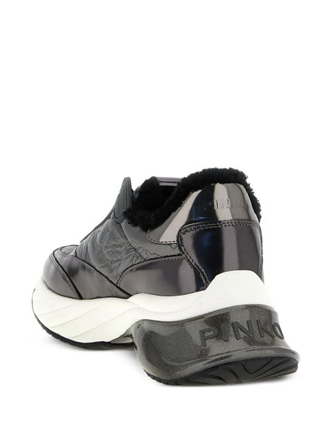 PINKO Ariel 19 quilted logo-detail sneakers - Grey - zdjęcie produktu nr 2