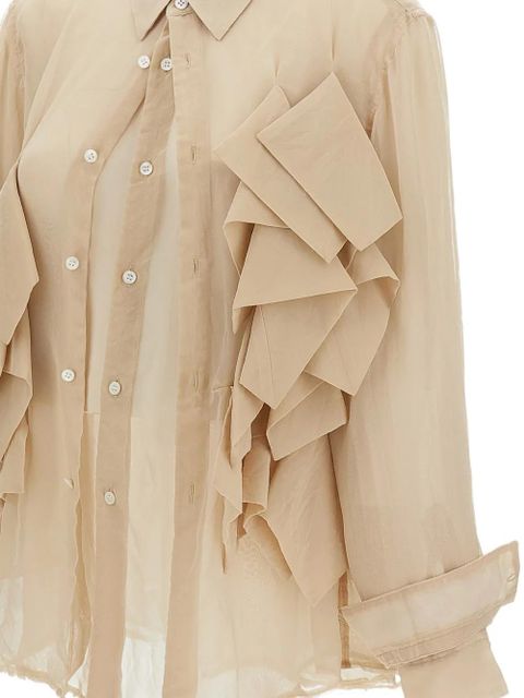 Comme Des Garçons ruffled shirt - Neutrals