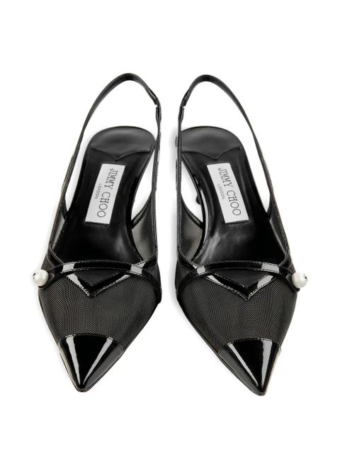 Jimmy Choo 45mm Amita sling-back pumps - Black