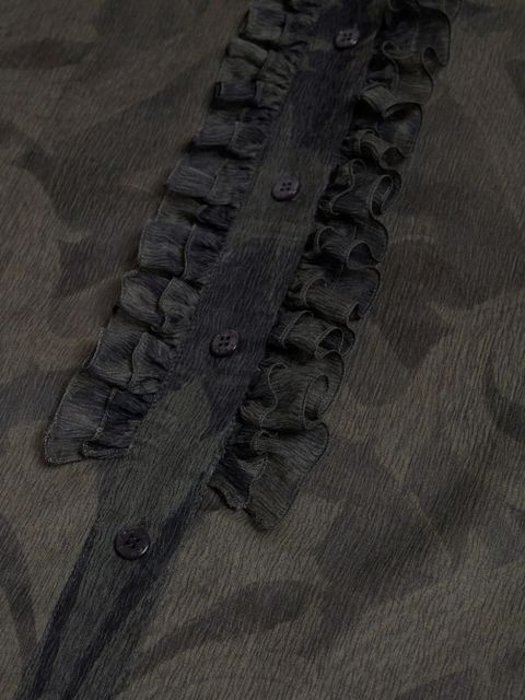 ETRO printed ruched shirt - Grey