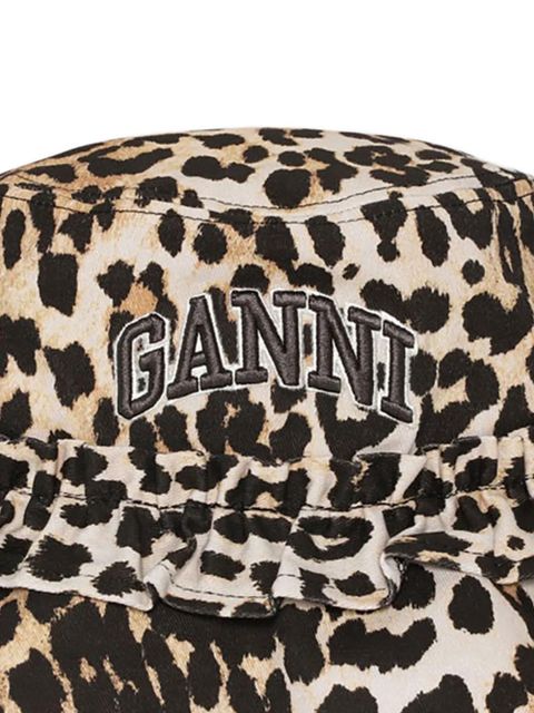GANNI logo-embroidered bucket hat - Brown - zdjęcie produktu nr 2
