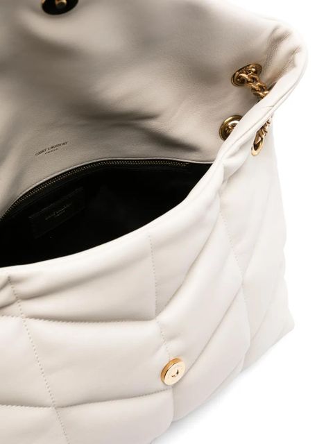 Saint Laurent medium Loulou Puffer shoulder bag - White