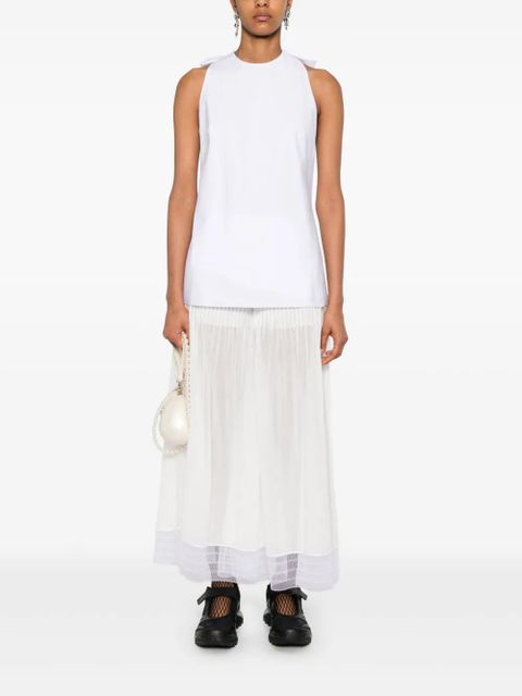 Simone Rocha bow-detail tank top - White - zdjęcie produktu nr 2