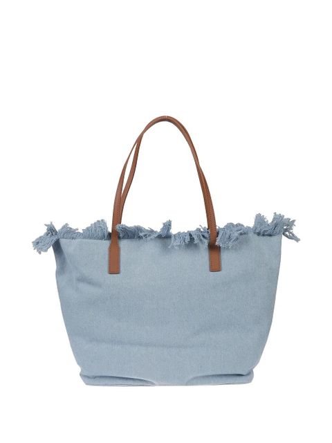 MC2 Saint Barth fringed tote bag - Blue
