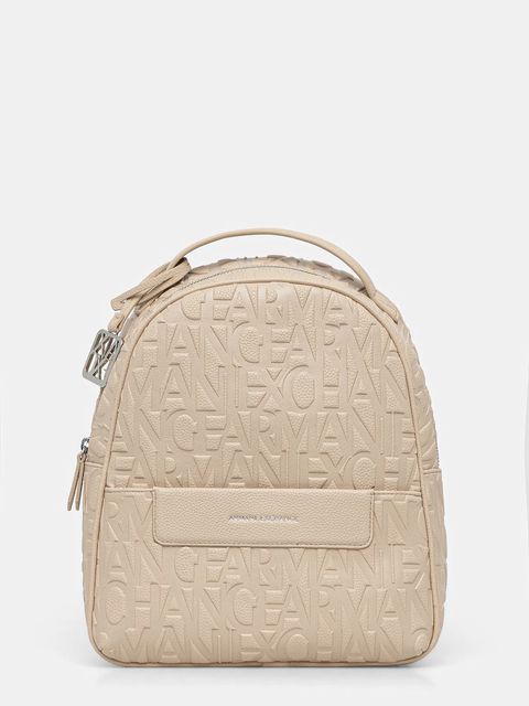 Armani Exchange plecak damski kolor beżowy mały gładki XW002234 AF15774 - zdjęcie produktu nr 1
