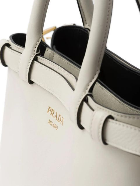 Prada small Buckle tote bag - White