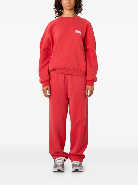 American Vintage Plizzy logo-patch crew-neck sweatshirt - Red