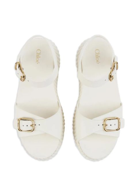 Chloé 80mm buckle-fastening platform sandals - White