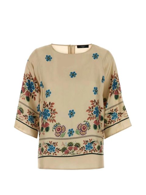 Weekend Max Mara Samba floral-print blouse - Neutrals - zdjęcie produktu nr 1
