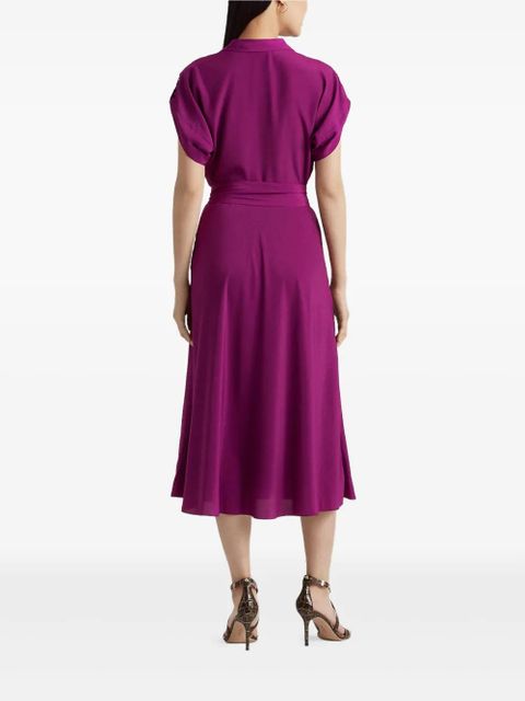 Lauren Ralph Lauren belted midi dress - Purple