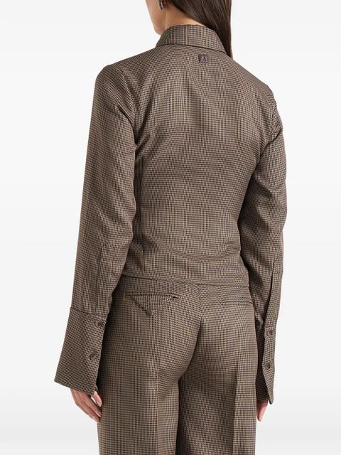 Manière De Voir Sonia check-pattern shirt - Brown