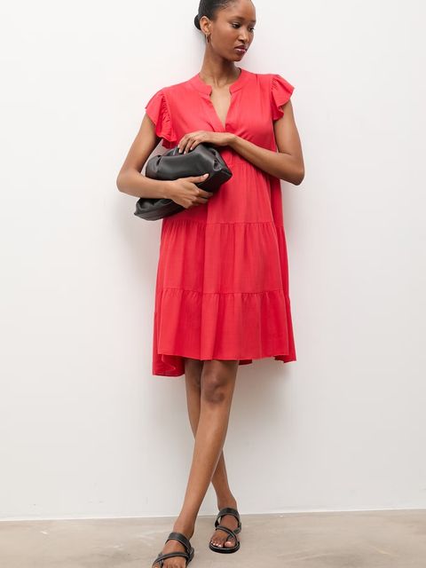 Answear.LAB sukienka z dodatkiem lnu - zdjęcie produktu nr 2