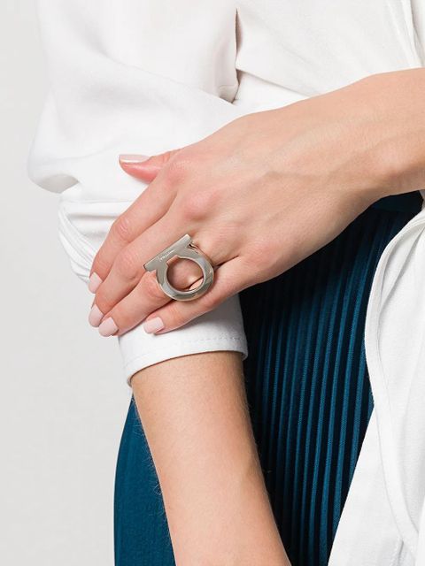 Ferragamo logo ring - Silver - zdjęcie produktu nr 2