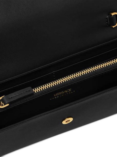 Versace V-logo chain clutch bag - Black