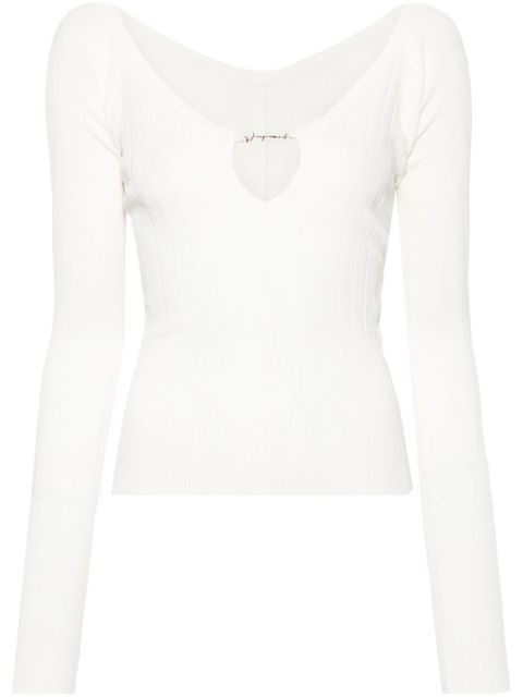 Jacquemus Le Haut Pralu ribbed top - White - zdjęcie produktu nr 1