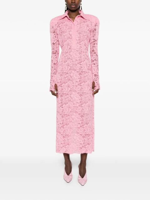 Rowen Rose floral-lace polo-collar dress - Pink - zdjęcie produktu nr 2