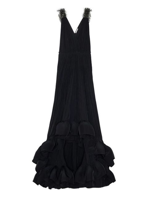 Lanvin embellished pleated gown - Black - zdjęcie produktu nr 1
