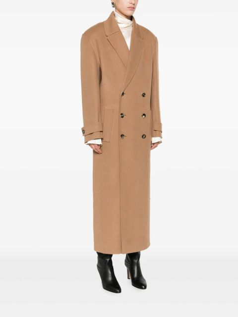 Saint Laurent double-breasted coat - Brown