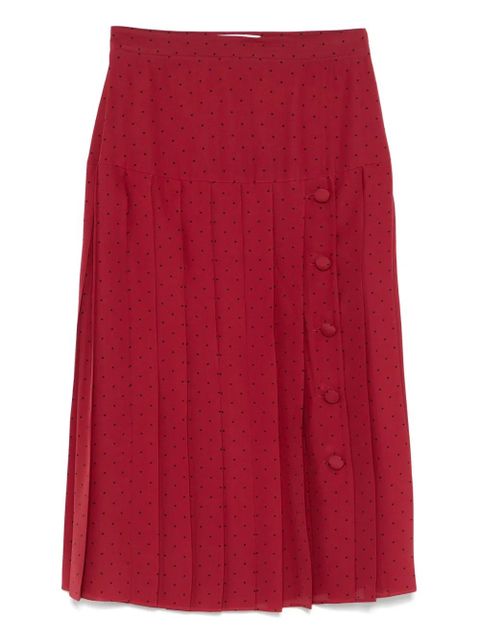 Alessandra Rich polka-dot midi skirt - Red - zdjęcie produktu nr 1