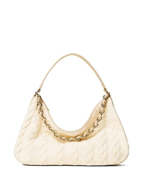 TWINSET Liliane cable-knit shoulder bag - Neutrals - zdjęcie produktu nr 1